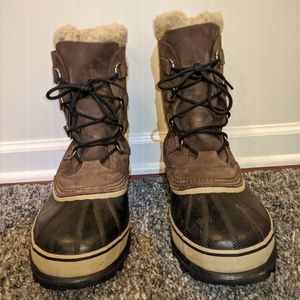 Sorel Caribou Mens 12 Insulated Leather Snow Winter Boots
